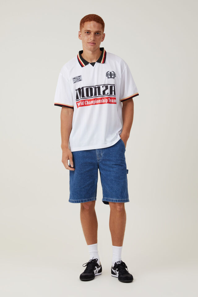 Pit Stop Soccer Jersey, WHITE / GREY - MONZA