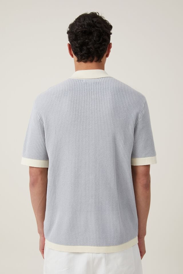 Camisas - Pablo Short Sleeve Shirt, BABY BLUE BORDER
