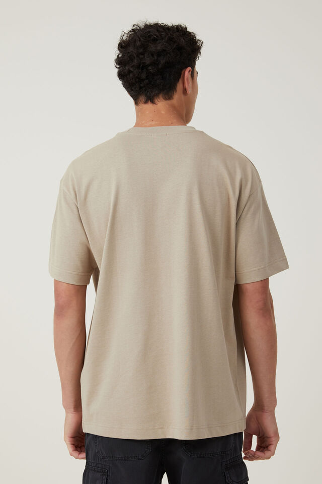 Box Fit Plain T-Shirt, GRAVEL STONE