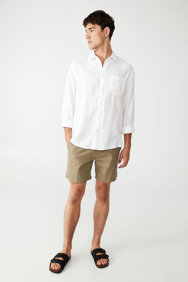 Ashby Long Sleeve Shirt, WHITE