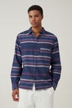 Camden Long Sleeve Shirt, NAVY STRIPE - alternate image 1