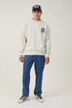 Ford Oversized Fleece Sweater, LCN FOR IVORY/ BOSS 302 - alternate image 2