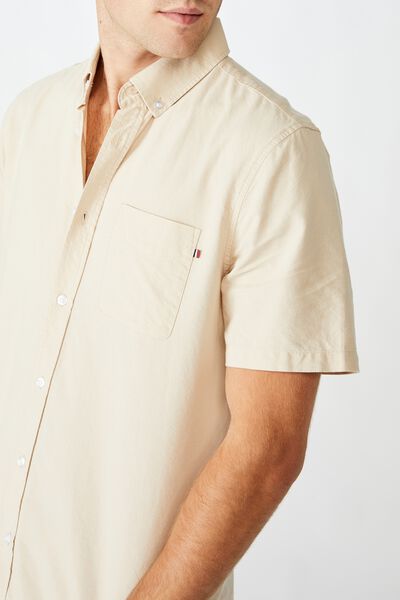 Vintage Prep Short Sleeve Shirt, ECRU