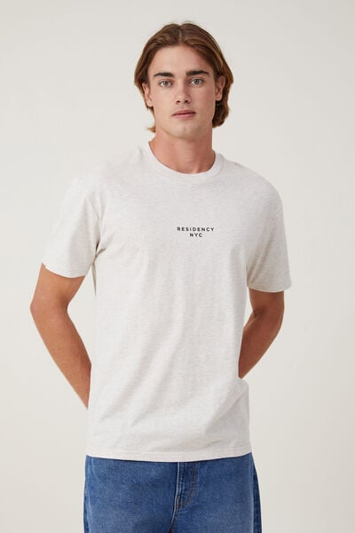 Camiseta - Easy T-Shirt, OATMEAL MARLE/RESIDENCY NYC