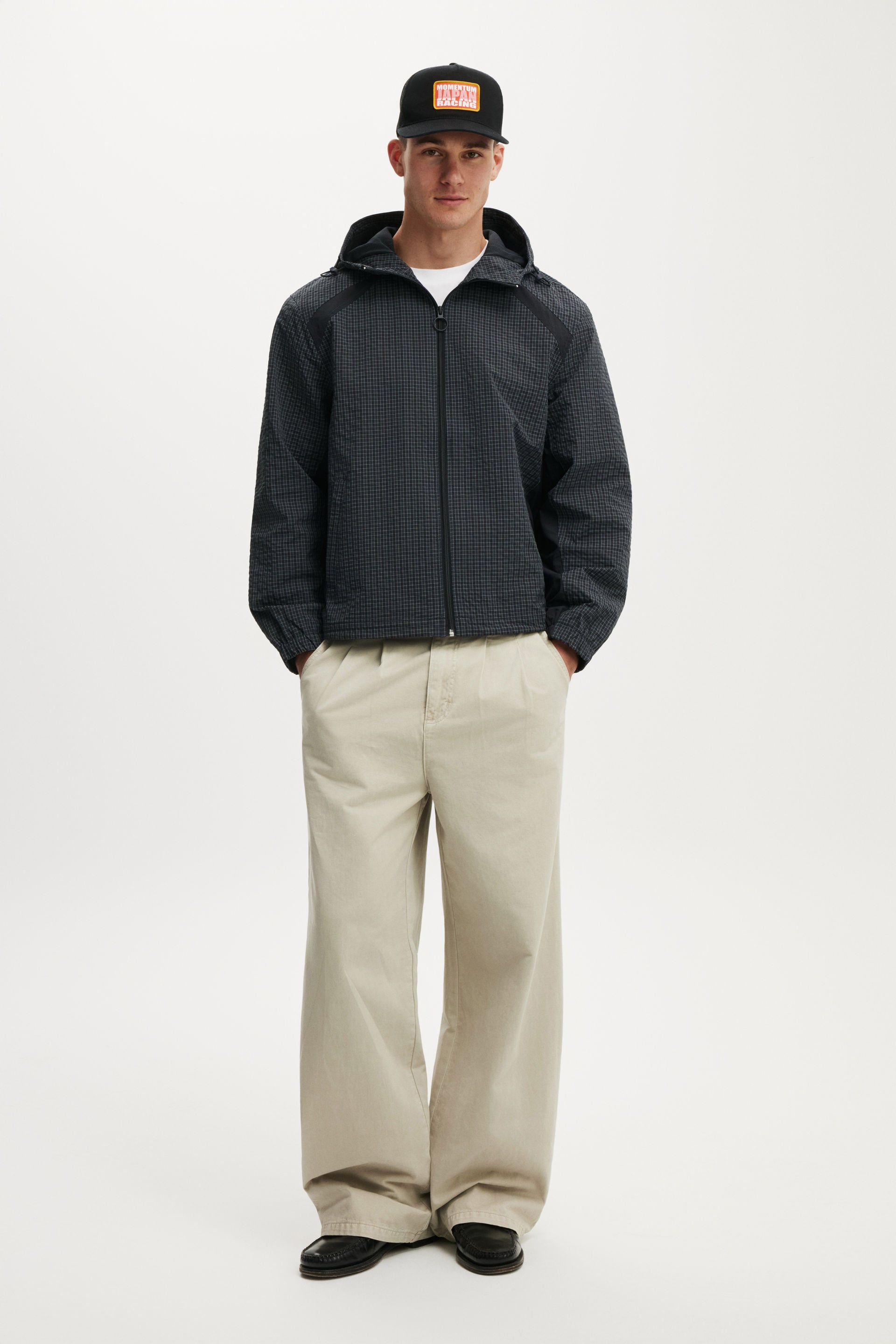Men's Grey Hooded Spray Jacket | Cotton On United States