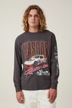 Nascar Long Sleeve T-Shirt, LCN NAS FADED SLATE/LOGO BLAST - alternate image 1