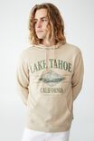Graphic Fleece Pullover, STONE CLAY/LAKE TAHOE