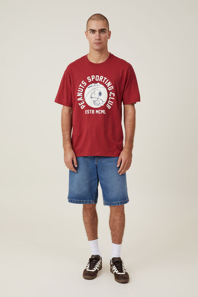 Snoopy Loose Fit T-Shirt, LCN PEA CHILLI PEPPER / PEANUTS SPORT CLUB