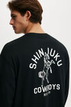 Regular Fit Graphic Ls T-Shirt, BLACK / SHINJUKU COWBOYS - example image 4