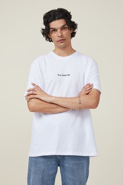 Camiseta - Easy T-Shirt, WHITE/NYC SMALL