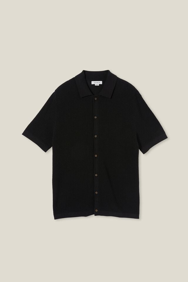 Camisas - Pablo Short Sleeve Shirt, WASHED BLACK