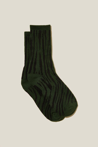 Graphic Sock, FOREST TIGER STRIPE