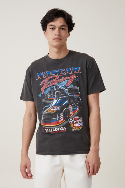 Nascar Loose Fit T-Shirt, LCN NCR WASHED BLACK/TALLADEGA DOUBLE