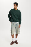 Box Fit Crew Sweater, PINE NEEDLE GREEN - alternate image 2