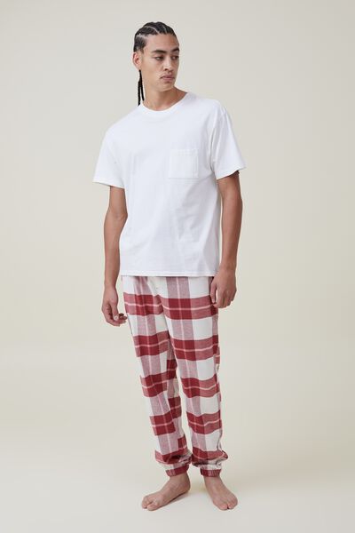 Lounge Pant, RED/VINTAGE WHITE CHECK