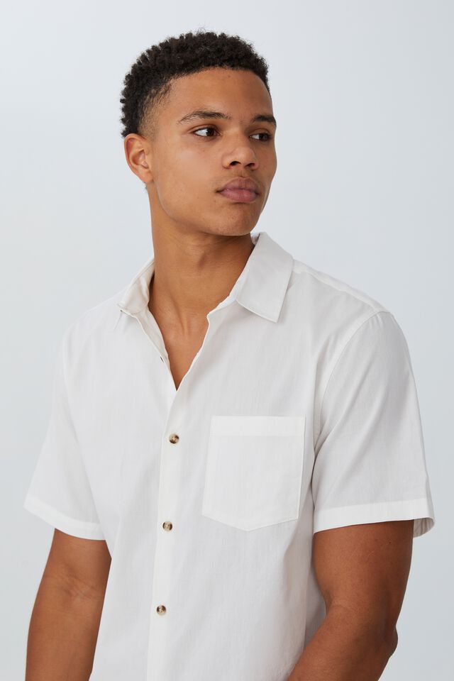 Vacay Short Sleeve Shirt, WHITE