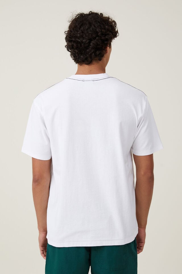 Premium Loose Fit Art T-Shirt, WHITE / SB GOLF CART
