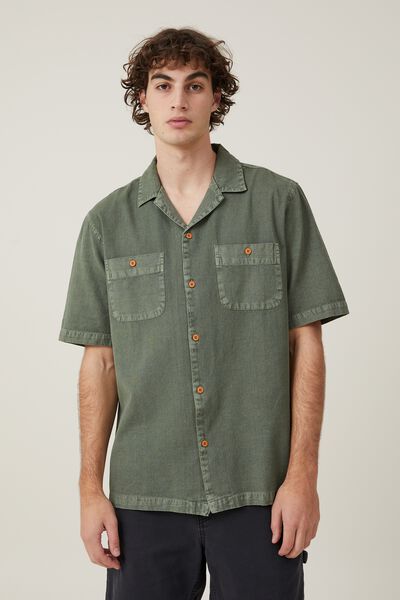 Camisas - Utility Short Sleeve Shirt, MILITARY SAGE