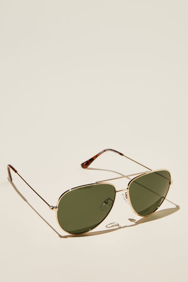 Marshall Polarized Sunglasses, GOLD/TORT/GREEN SMOKE