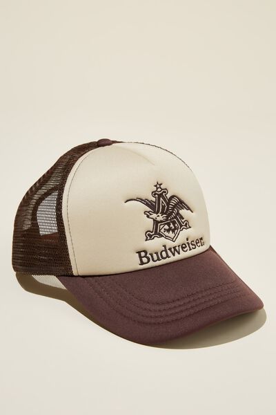 Budweiser Trucker Hat, LCN BUD WASHED CHOCOLATE / STONE CLAY / AND A