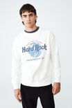 Hard Rock Cafe Crew Fleece, LCN HRC VINTAGE WHITE/HARD ROCK CAFE - WASHIN