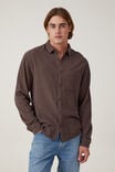 Portland Long Sleeve Shirt, RICH BROWN CHEESECLOTH - alternate image 1