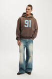 Box Fit Graphic Hoodie, WASHED CHOCOLATE/ NINETY ONE - example image 2