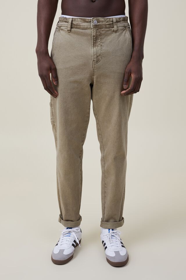 Calça - Relaxed Tapered Jean, WORKER SAND