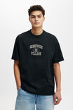 Camiseta - Box Fit College T-Shirt, BLACK/GREENWICH VILLAGE MINI - vista alternativa 1