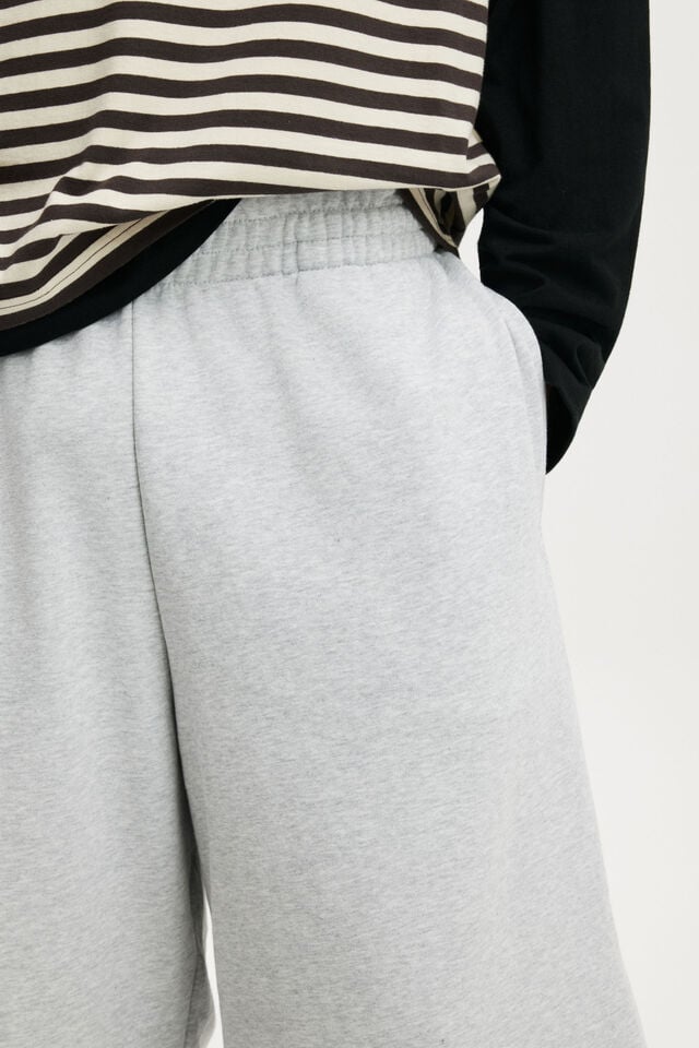 Super Baggy Fleece Short, GREY MARLE
