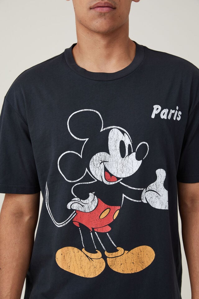 Disney Loose Fit T-Shirt, LCN DIS WASHED BLACK / VINTAGE PARIS