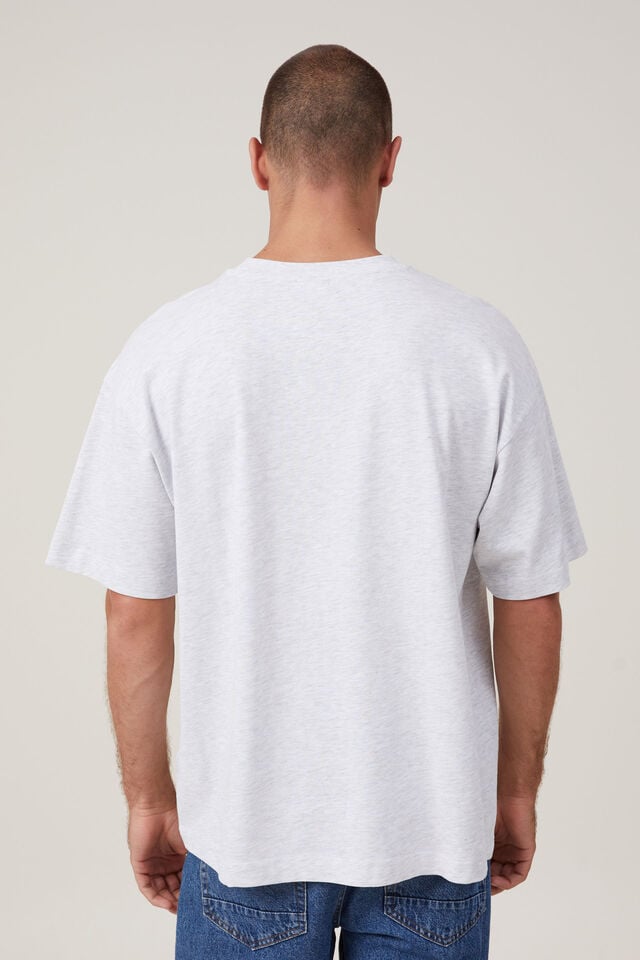 Box Fit College T-Shirt, WHITE MARLE / TRIBECA INTERNATIONAL