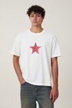 Camiseta - Loose Fit Art T-Shirt, VINTAGE WHITE / MINI STAR - vista alternativa 1