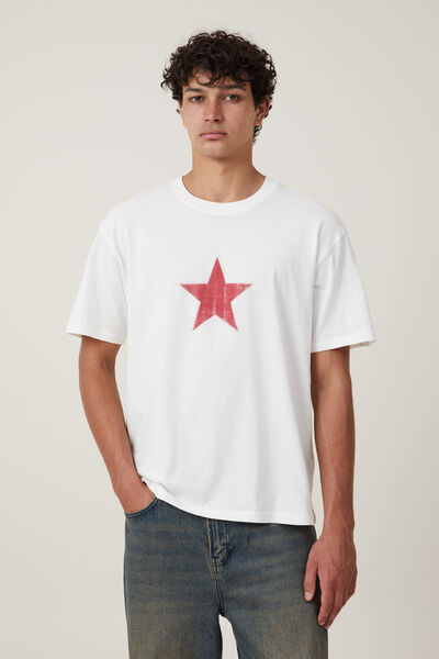 Loose Fit Art T-Shirt, VINTAGE WHITE / MINI STAR
