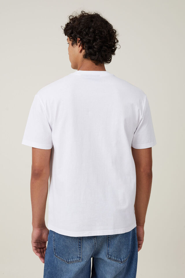 License Loose Fit College T-Shirt, LCN IMG WHITE/NORTH CAROLINA - VINTAGE