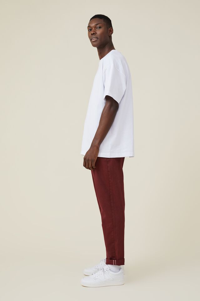 Relaxed Tapered Jean, RED CARMINE