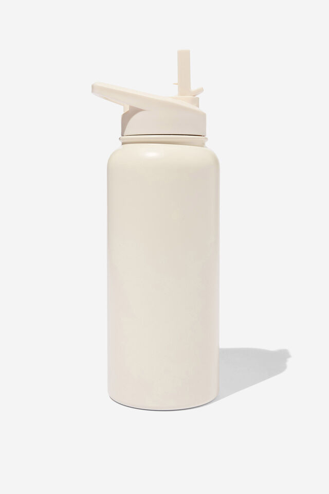 Metal Drink Bottle, OFF WHITE