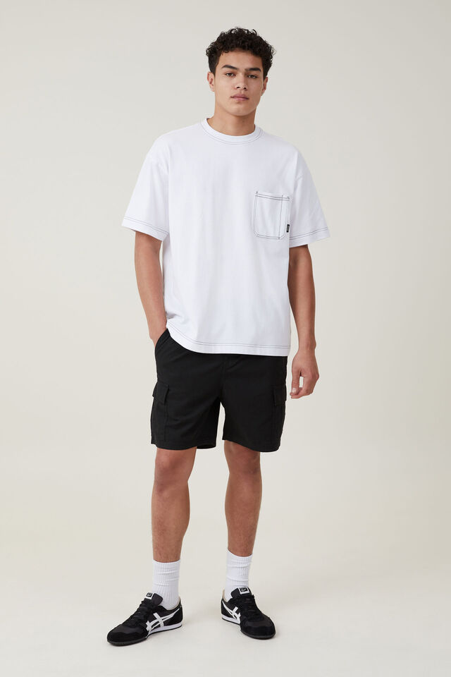 Camiseta - Heavy Weight Pocket T-Shirt, WHITE / CIVIC CONTRAST