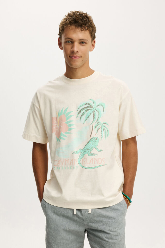 Camiseta - Heavy Weight Graphic T-Shirt, CREAMPUFF / CAYMAN ISLANDS