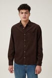 Portland Long Sleeve Shirt, CIGAR BROWN CORD - alternate image 1