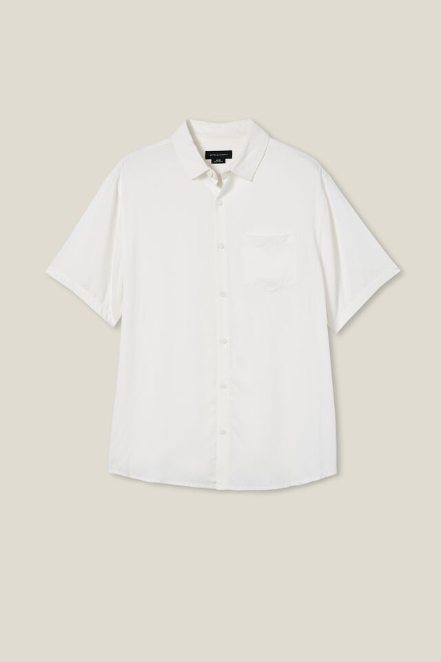 Camisas - Cuban Short Sleeve Shirt, WHITE