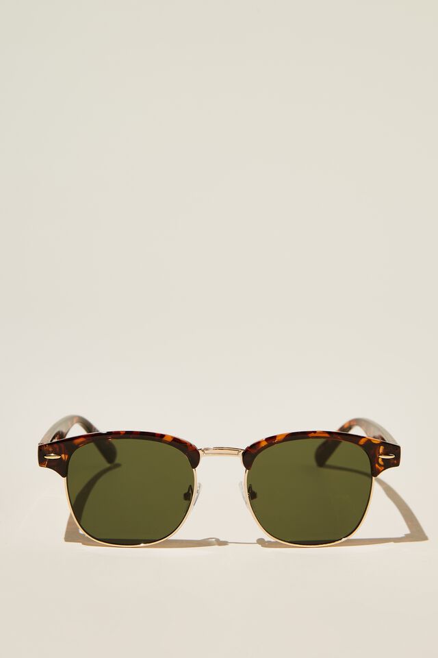 Leopold Sunglasses, TORT GOLD GREEN