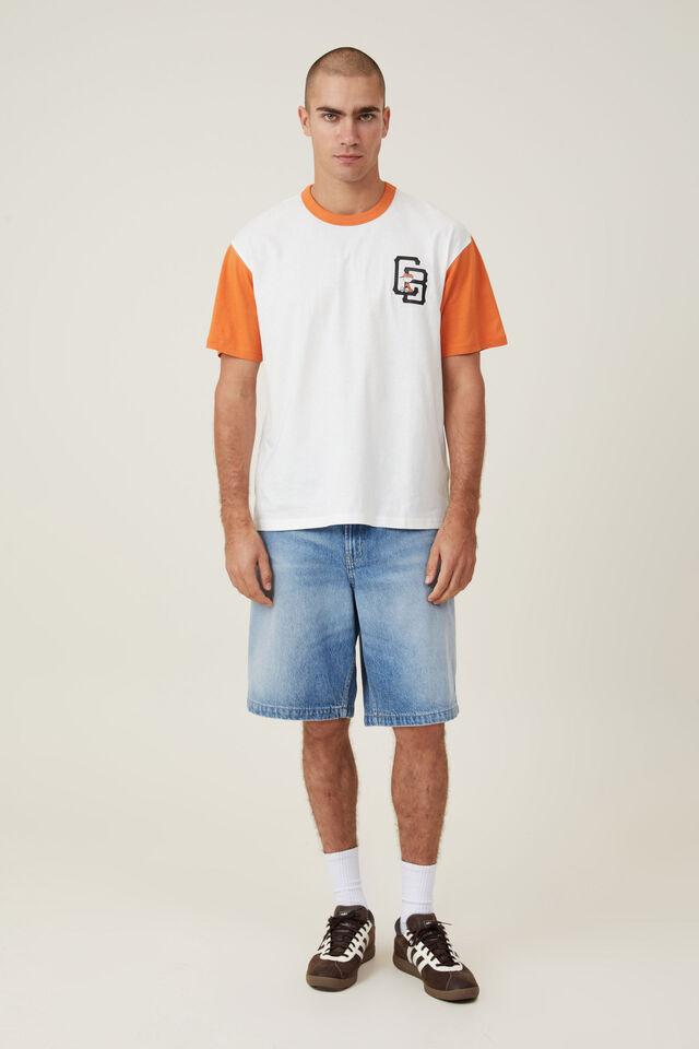 Snoopy Loose Fit T-Shirt, LCN PEA VINTAGE WHITE / CB MONOGRAM