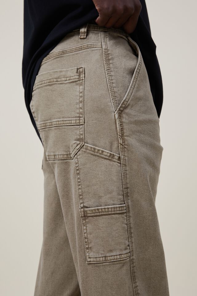 Calça - Relaxed Tapered Jean, WORKER SAND