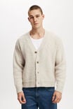 Cropped Cardigan, STONE - alternate image 1