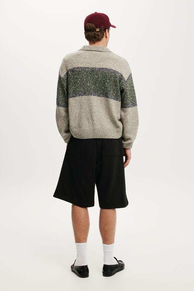 Super Baggy Fleece Short, BLACK