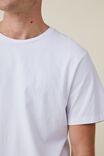 Camiseta Organic Crew T-Shirt, WHITE - vista alternativa 2