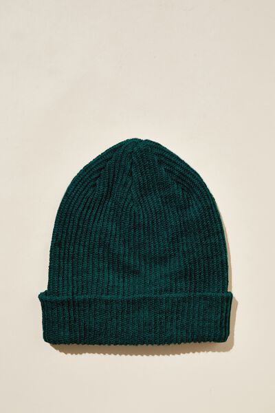 Ribbed Beanie, FOREST