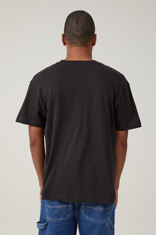 Loose Fit Graphic T-Shirt, WASHED BLACK/BUCKS