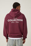 Box Fit Graphic Hoodie, BURGUNDY / FALLEN COLLECTION - alternate image 3